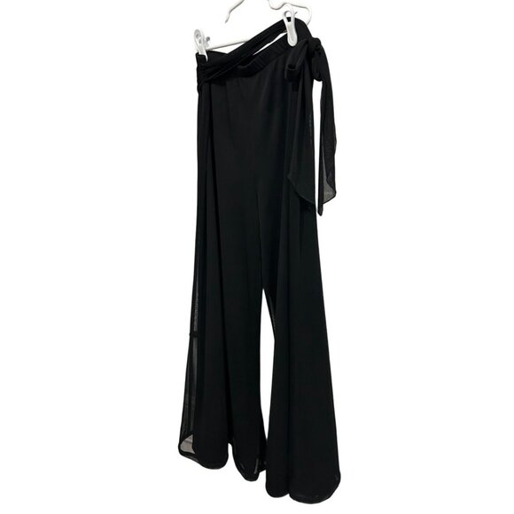 MSK Womens Black Wide Leg Wrap Tie Palazzo Pants Sz M - Picture 3 of 9